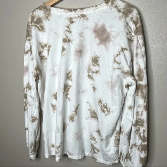 C&C California Green/White Tie Dye Light Weight Long Sleeve Sweater Size Medium - Picture 2 of 10